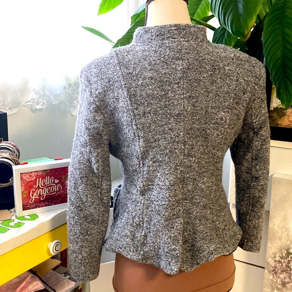 Talbots pea coat blazer jacket. Fitted. Wool blend. 4 button closure. - Picture 5 of 6